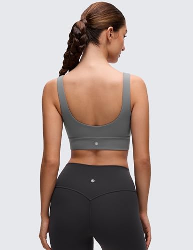 CRZ YOGA Butterluxe U Back Sports Bras - color: Ash Grey, size: Small