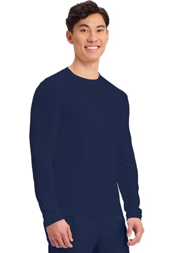 Cherokee Basics Long Sleeve Underscrub for Men Crew Neck Compression Shirt - color: Navy, size: 3X-Large Big