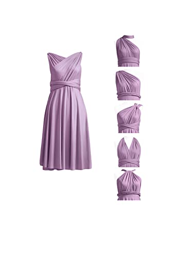 72styles Multi-Way Wrap Short Infinity Dress for Bridesmaids - color: Mauve