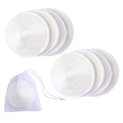 Ameda Organic Washable Nursing Pads | Reusable Breast Pads | 8 Count - size: 8 Count (4 Pairs)