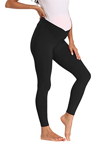 Foucome Women's Maternity Legging Under The Belly - color: Black, size: X-Large