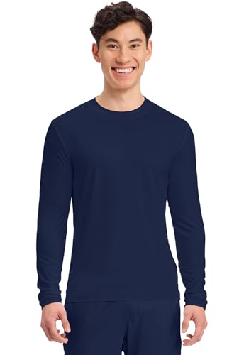 Cherokee Basics Long Sleeve Underscrub for Men Crew Neck Compression Shirt - color: Navy, size: X-Large