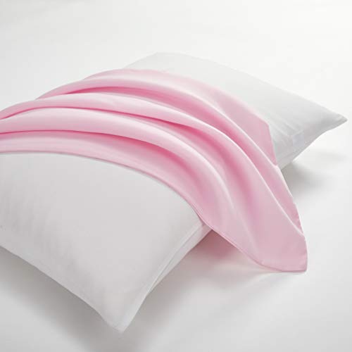 EVOLIVE Body Pillow Cover 21"x54", Microfiber, Hidden Zipper (Pink) - color: Pink