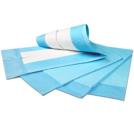 Disposable Underpads Size 30X36 Case of 100 Blue and White Great for Changing Table and Surfaces - size: 30X36