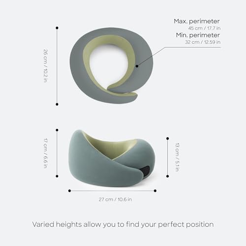 Ostrichpillow GO Travel Pillow, 360° Memory Foam Support, Soft & Washable - color: Forest Snooze