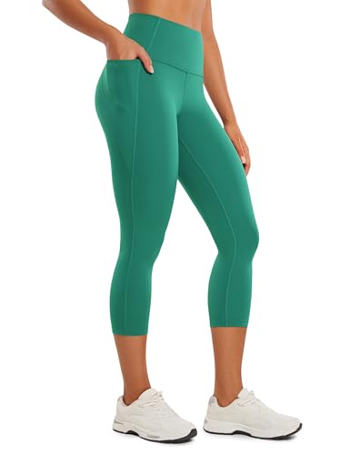 CRZ YOGA Butterluxe Capris Pockets 21" - color: Cascadia Green, size: Large