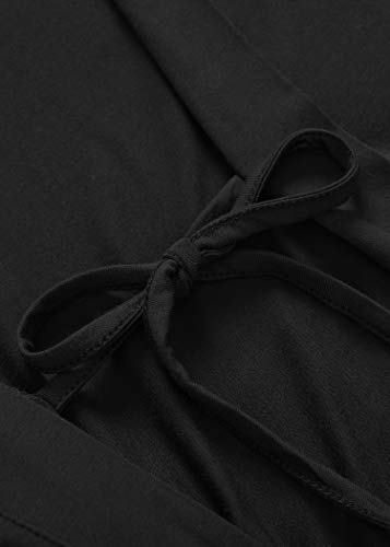 Latuza Women's Viscose Nursing Nightgown and Robe Set - color: Black, size: Medium