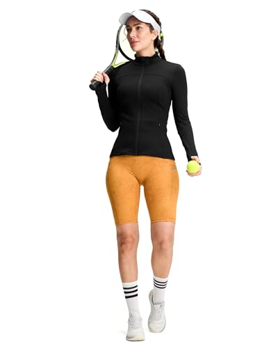 Queenie Ke Womens Running Jackets with Zipper Pockets - color: Black, size: Small
