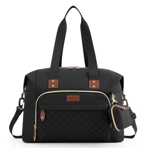 Tuwubi Diaper Bag Tote,Baby Diaper Bag with Pacifier Case - color: Black, size: Large