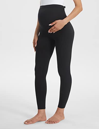 Buttergene Maternity Leggings Buttery-Soft 28'' Maternity Yoga Pants - color: 1-3pack Black/Coffee/Navy, size: Large