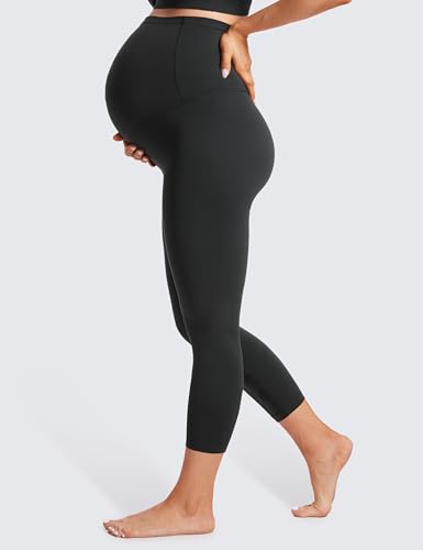 CRZ YOGA Maternity Capris Leggings 23" - color: Black, size: X-Large