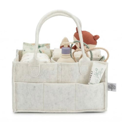 Parker Baby Co. Felt Diaper Caddy Organizer - Regular, White - color: White (Heathered White), size: Regular