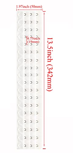Corset Bra Extender Hook 3/4 Inch Spacing - color: 4pcs:18hook/White&black