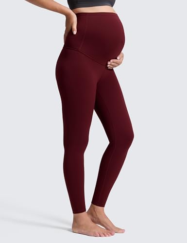 CRZ YOGA Maternity Leggings 28 - color: Red Merlot, size: Medium
