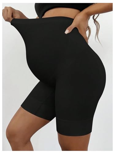 SweatyRocks Women's Maternity Biker Shorts Over The Belly Supportive Pregnancy Yoga Workout Short - size: Medium