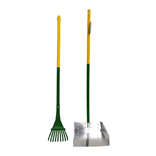 Four Paws Dog Rake & Scooper Set for Pet Waste Pick-Up, Large, 2 Count - size: Large, 9.5" x 10" x 38", style: Rake & Pan Set