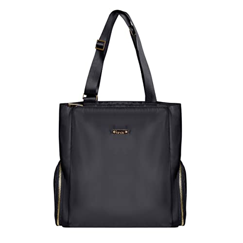 Kiinde Anika Breast Pump Bag with Cooler Pocket, Laptop Compartment, Stylish, Large, Easy to Clean, Black with Grey Interior