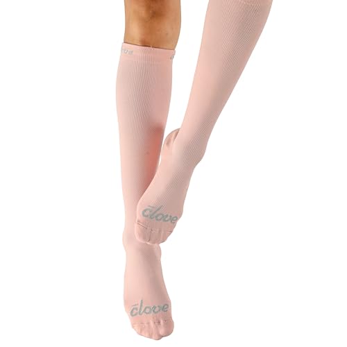 Clove Compression Socks for Women & Men, 20-30 mmHg - color: Just Pink, size: Large
