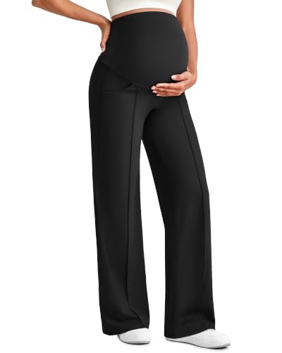 G4Free EverGoing Maternity Dress Pants Pregnancy Slacks - color: Black, size: X-Small