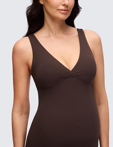 CRZ YOGA Maternity Nursing Midi Dress - color: Hot Fudge Brown, size: Medium