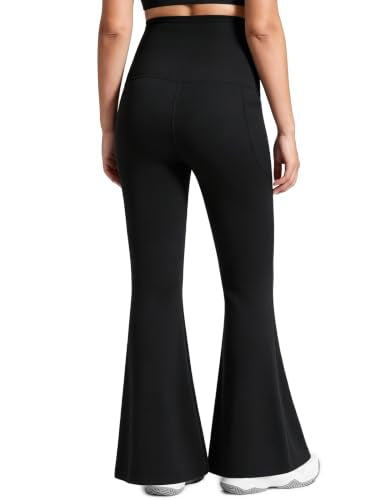 Women's Maternity Flare Leggings Yoga Pants with Pockets 31" - size: Small