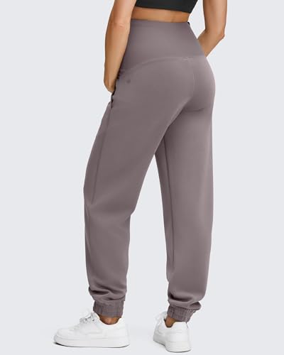 G4Free Smoofit Modal Soft Maternity Joggers Pregnancy Casual Sweatpants - color: Taupe, size: XX-Large
