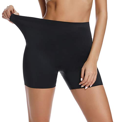 JOYSHAPER Slip Shorts for Women Under Dress Anti Chafing Underwear Boyshorts Panties for Women - color: Black（without Lace）, size: Medium