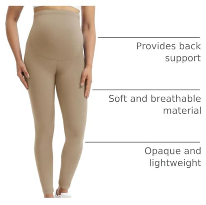 Buttergene 1 Pack Buttery-Soft Maternity Leggings - color: Khaki, size: Large