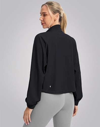 Soothfeel Women's Athletic Lightweight Jacket UPF 50+ Sun Protection Shirts - color: Black, size: Medium