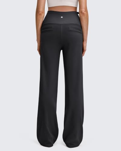 G4Free EverGoing Fleece Lined Maternity Wide Leg Pants Pregnancy Trousers - color: Black, size: X-Large