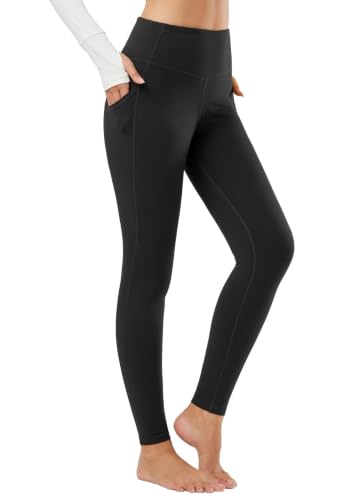baleaf Women's Fleece Lined Leggings Thermal Warm Tights Cold Weather - color: Black, size: Medium