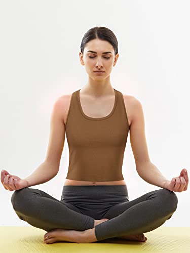 Geyoga 8 Pcs Crop Tank Top - color: Black, White, Gray, Green, Blue, Brown, size: Small