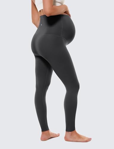 Buttergene Maternity No Front Seam Legging 25" - color: Dark Grey, size: X-Large