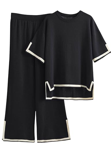 Tanming Women's Sweater Sets 2 Piece Lounge Set Tracksuits - color: Black, size: X-Small