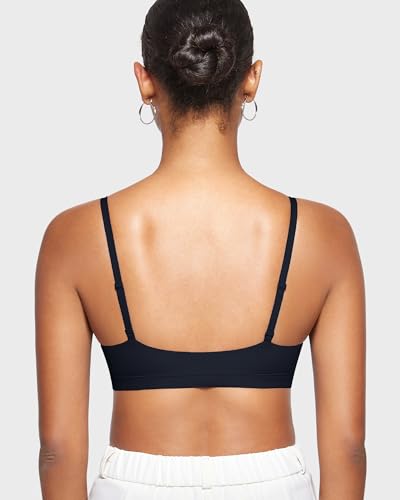 INLYRIC Women's Unlined Wireless Sports Bralette - color: Black, size: Large