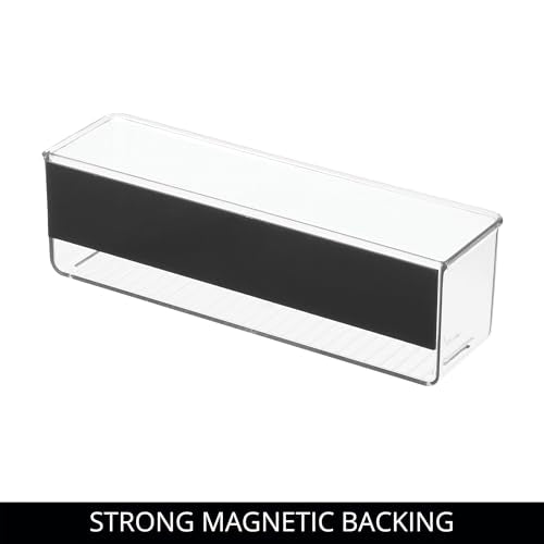 iDesign Magnetic Clear Plastic Organizer Bins, Medium, 4-Pack - size: Medium, style: Pack of 4