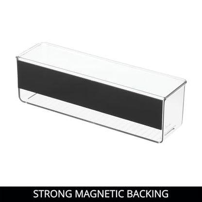 iDesign Magnetic Clear Plastic Organizer Bins, Medium, 4-Pack - size: Medium, style: Pack of 4