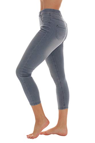 Just Love Women's Denim Wash Capri Jeggings - color: Light Denim Capri, size: Medium