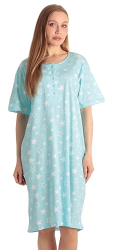 Just Love Short Sleeve Nightgown Holiday Sleepwear - color: Blue - Distressed Star, size: X-Large