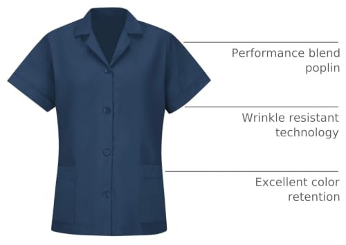 Red Kap Women's Button Front Tunic - color: Navy, size: Medium