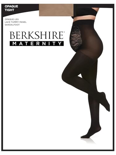 Berkshire Maternity Tights with Lace Panel - Style 5701 - color: Nude, size: D