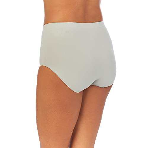 ELLEN TRACY Full Coverage Panties Seamless Underwear Briefs for Women 4pack - color: Grey/Navy Pack, size: Medium
