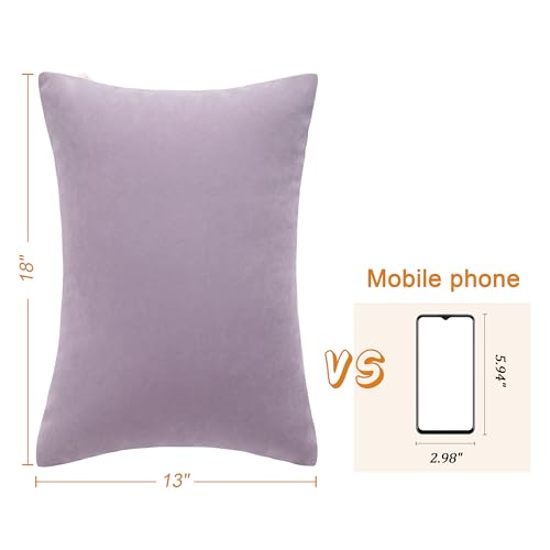 BEDSUM Plush Toddler Pillows, 13 x 18, Microfiber, 2 Pack, Lavender - color: Lavender, size: 13x18 inches