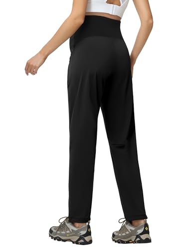 V VOCNI Maternity Pants Straight Leg Scrub Pants - color: Black, size: Small