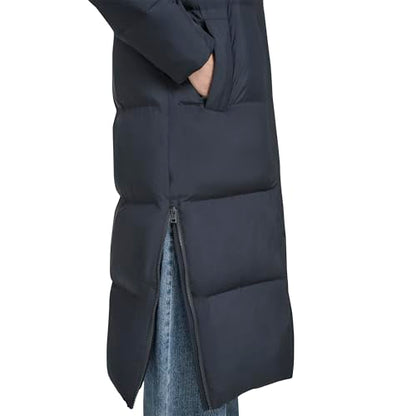 Levi's Women's Cloud Puff Extra Long Puffer Jacket Coat - color: Navy, size: Large
