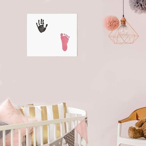 Large Inkless Hand and Footprint Kit, Baby Keepsake, 2-Pack - color: Black and Pink