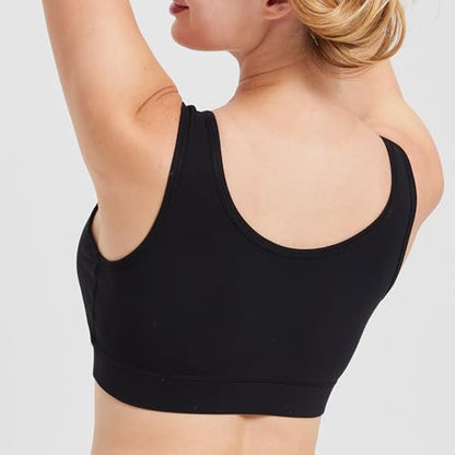 netdraw Women's Bamboo Viscose Nursing Sleep Bra - color: Plain Black, size: Large