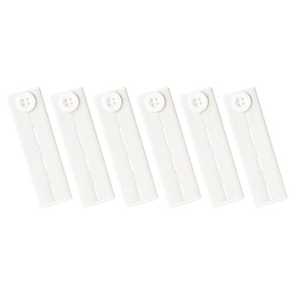 Mandala Crafts Off White Elastic Waist Button Extender for Pants Waistband - color: Off-white, size: Stretchy 3.5 Inches