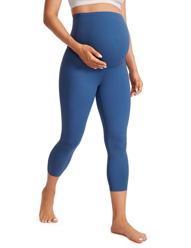 CRZ YOGA Maternity Capris Leggings 21" - color: Pitch Blue, size: Medium