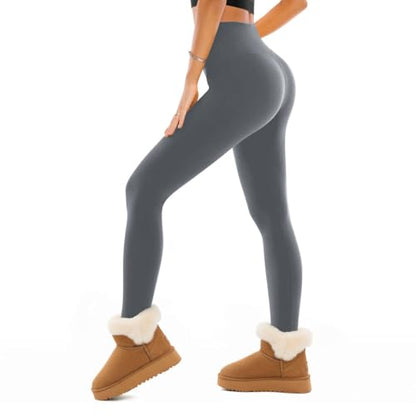 SINOPHANT Fleece Lined Leggings Women, Warm Thermal Winter - color: Grey, size: Small-Medium